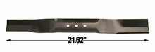 Load image into Gallery viewer, USA Mower Blades (3 TB22BP Medium Lift for Toro 104869703 108976402P Length 21-11/16 in. Width 2-1/4 in. Thickness .150 in. Center Hole 7/16 in. 22 in. Deck