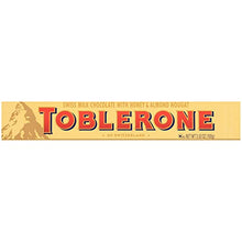 Load image into Gallery viewer, TOBLERONE Swiss Milk Chocolate with Honey & Almond Nougat, 3.52 oz Bar