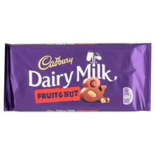 Load image into Gallery viewer, Cadbury Dairy Milk Fruit & Nut Milk Chocolate Bar, 200g