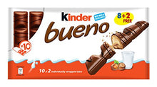 Load image into Gallery viewer, Kinder Bueno bar, Hazelnut, 1.51 Ounce ( 20 Bars - Pack of 10)