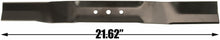 Load image into Gallery viewer, USA Mower Blades TB22BP Mulching Medium Lift for Toro 104869703 108976402P Length 21-5/8 in. Width 2-1/4 in. Thickness .150 in. Center Hole 7/16 in. 22 in. Deck