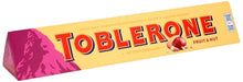 Load image into Gallery viewer, Original Toblerone Fruit Nut Chocolate Candy Block Imported From The UK England Swiss Milk Chocolate With Raisins Honey & Almond Nougat