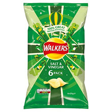 Load image into Gallery viewer, Walkers Salt & Vinegar Crisps 25g x 6 per pack