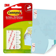Load image into Gallery viewer, Command Poster Hanging Strips, 12 Strips, White, 17024