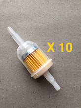 Load image into Gallery viewer, Universal Fuel Filter (Clear for 1/4" 5/16 Fuel Line) Kohler, Honda and Others (QTY 10) Search "Gentap" in the Amazon search bar for all filter and pump options