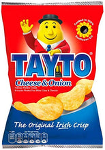 Load image into Gallery viewer, Tayto Cheese and Onion flavour crisps from Ireland (24x25g Packs)