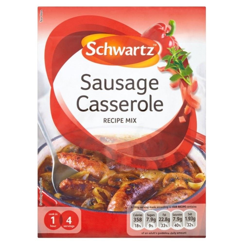 Schwartz Sausage Casserole Recipe Mix (35g) Pack of 6 ISE Forest