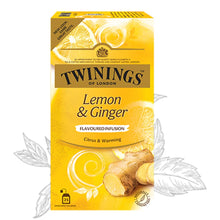 Load image into Gallery viewer, Twinings Tea Lemon and Chinese Ginger Tea, 20 ct