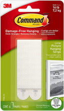 Load image into Gallery viewer, Command Large Picture and Frame Hanging Strips Heavy Duty, Holds up to 16 lbs, 4-Pairs