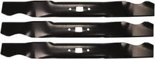 Load image into Gallery viewer, USA Mower Blades (3 MTD616SBP Toothed Medium Lift for Cub Cadet MTD Troy Bilt 742-0741 742-0741A Length 21in. Width 2-1/4in. Thickness .125in. Center Hole 15/16in. 21in. Deck