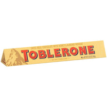 Load image into Gallery viewer, TOBLERONE SWISS MILK CHOCOLATE WITH HONEY AND ALMOND NOUGAT, 6 Count of 3.52 oz bar, 21.12 oz