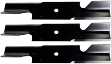 Load image into Gallery viewer, USA Mower Blades U11185BP (3) Extra High-Lift for Simplicity 5021227ASM Scag 482878 A48108 Length 18 in. Width 3 in. Thickness .203 in. Center Hole 5/8 in. 36in. 52 in. 54 in. Deck
