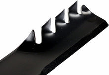 Load image into Gallery viewer, USA Mower Blades (3 CMB022BP Toothed High Lift Blade Fit Scag Husqvarna Toro 48108 481707 481711 48185 482462 Length 18in. Width 2 1/2in. Thickness .240in. Center Hole 5/8in. 36 50 52 54in. Deck