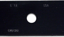 Load image into Gallery viewer, USA Mower Blades (3 CMB022BP Toothed High Lift Blade Fit Scag Husqvarna Toro 48108 481707 481711 48185 482462 Length 18in. Width 2 1/2in. Thickness .240in. Center Hole 5/8in. 36 50 52 54in. Deck