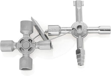 Load image into Gallery viewer, Knipex Tools LP - 1101 Twin Key Universal Control Cabinet Key, Chrome