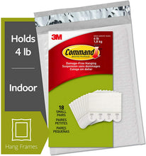 Load image into Gallery viewer, Command Large Picture and Frame Hanging Strips Heavy Duty, Holds up to 16 lbs, 4-Pairs