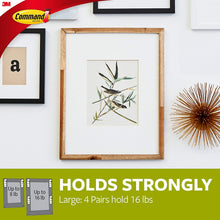 Load image into Gallery viewer, Command Large Picture and Frame Hanging Strips Heavy Duty, Holds up to 16 lbs, 4-Pairs
