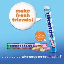 Load image into Gallery viewer, Mentos Chewy Mint Candy Roll, Mint, Non Melting, Party, 14 Pieces (Bulk Pack of 15) - Packaging May Vary