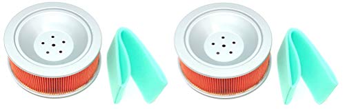 2 Pack Air Filters Plus Pre-Filters - Compatible with: Kawasaki 11013-2195, 11013-2194, 11013-2213. Same As John Deere M144815, M144816, M148207, M152049