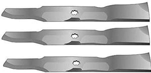 ISE Replacement Set of 3 Lawnmower Blades for John Deere, Replaces Part Numbers: GX21380, GY20679, GY20684