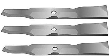 ISE Replacement Set of 3 Lawnmower Blades for John Deere, Replaces Part Numbers: GX21380, GY20679, GY20684