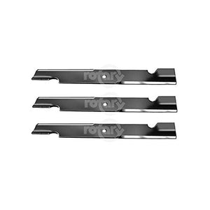 3 Pack Notched High-Lift Lawn Mower Blades Fits Bad Boy 038-6060-00