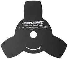 Load image into Gallery viewer, Silverline 633965 Brush Cutter Blade 3-tooth With 25.4mm Bore
