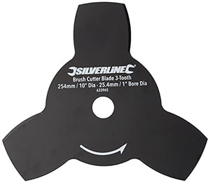Silverline 633965 Brush Cutter Blade 3-tooth With 25.4mm Bore