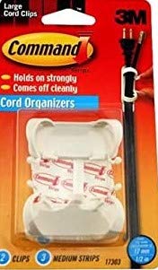 3M Cord Clips with Adhesive Strips - Large