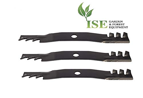 ISE Replacement Set of 3 Gator Mulching Blades for Kubota, Replaces Part Numbers: K5647-34330, K564734340, 76539-34330