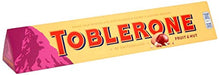 Load image into Gallery viewer, Original Toblerone Fruit Nut Chocolate Candy Block Imported From The UK England Swiss Milk Chocolate With Raisins Honey &amp; Almond Nougat
