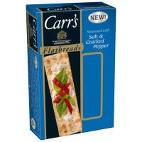 Carr'S Sea Salt & Cracker Pepper Flatbreads (Case Of 12)