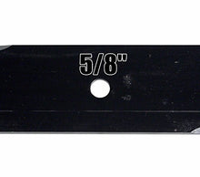 Load image into Gallery viewer, USA Mower Blades U11185BP (2) Extra High-Lift for Simplicity 5021227ASM Scag 482878 A48108 Length 18 in. Width 3 in. Thickness .200 in. Center Hole 5/8 in. 36in. 52 in. Deck
