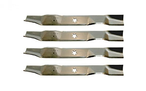 Rotary Set of 4, Lawn Mower Blades - Compatible with: 193957, 532193957, 581116302, 531307220 Craftsman, Poulan, Husqvarna