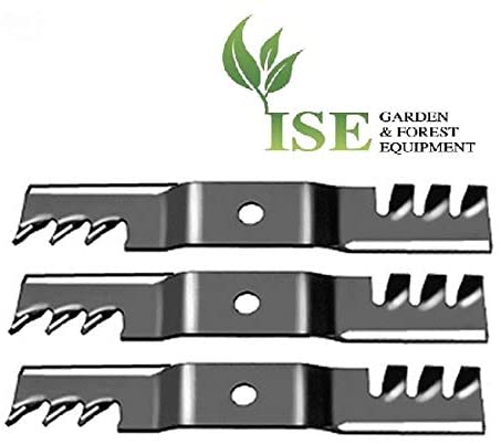 ISE Replacement Set of 3 Mulching Blades for John Deere, Replaces Part Numbers: M115495