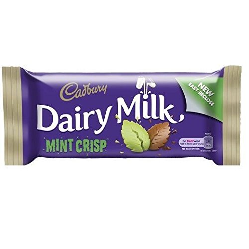 Cadbury Dairy Milk Mint Crisp Standard Bar (Irish) - 49g (Pack of 2)