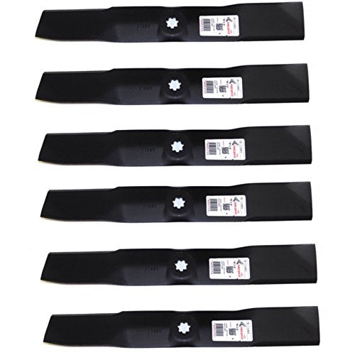 6 Pack Of 11491 Rotary Blades Compatible With John Deere GX21380, GY20679, GY20684