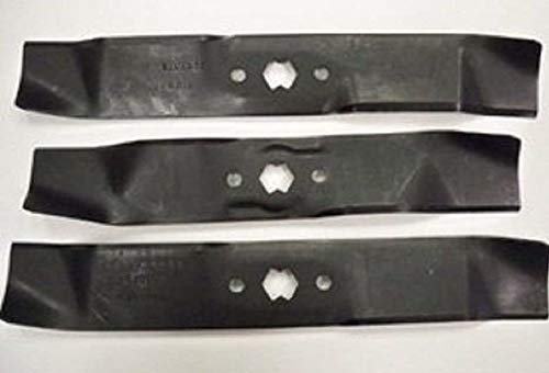 Set of 3, Made In USA Blades Compatible With MTD 742-0611, 942-0611, 742-0612, 942-0612. Has Two 16 1/4