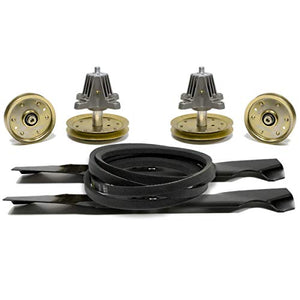 Lawn Mower 46" Deck Rebuild Kit Spindles Blades Belt & Pulleys Compatible with Cub Cadet LTX1045, LTX1046, LTX1046VT / Troy Bilt Horse XP