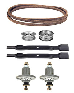 John Deere 100 Series 42" Mower Deck Parts Rebuild Kit Spindles Assemblies Blades Idler Pulleys Belt