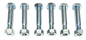 6 Pack, Shear Pins & Nuts for MTD 710-0891, 910-0891A and 712-0158 (nut).
