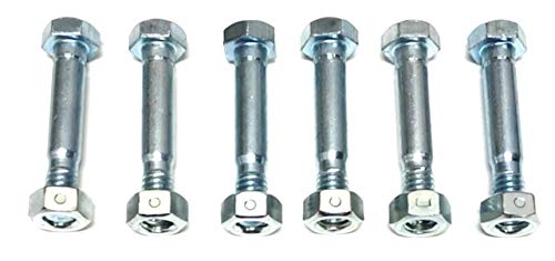 6 Pack, Shear Pins & Nuts for MTD 710-0891, 910-0891A and 712-0158 (nut).