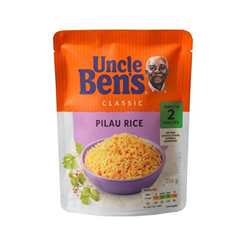 Uncle Bens Microwave Rice Pilau 250g - Pack of 4