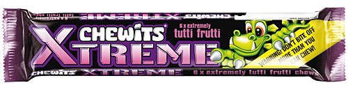 Chewits Xtremely Sour (pack of 6) (Sour Tutti Frutti)