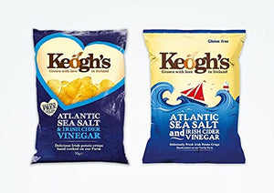 Keogh's Atlantic Sea Salt and Irish Cider Vinegar Crisps 50g x 3