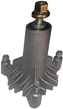 Load image into Gallery viewer, New Replacement for 130794 Spindle, or Mandrel, Craftsman, Poulan, Husqvarn, More.... with pre-tapped mounting holes and 3 mounting bolts

