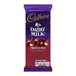 Cadbury, Dairy Milk Chocolate Bar, Fruit & Nut, 3.5 oz