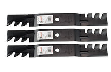 Load image into Gallery viewer, 3 Rotary Copperhead Toothed Mulching Mower Blades Fit Toro Timecutter Z 5000 Series 50 Deck 112-9759-03 110-6837-03
