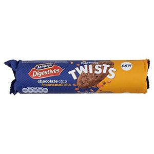 McVitie's Digestives Twists Chocolate Chip & Caramel Bits 276g