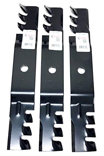 Set of 3, Made In USA Heavy Duty Replacement Mulching Blades For John Deere M127500, M127673, or M145476